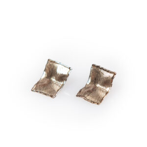 Boucles d'oreilles plaque rectangulaire en argent 925 - PARTY/MONSTR