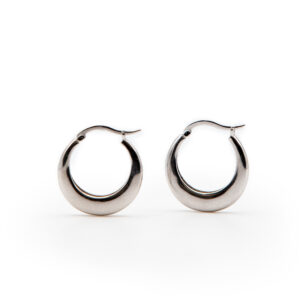 Pendientes aros redondeados en plata 925 - PARTY/MONSTR